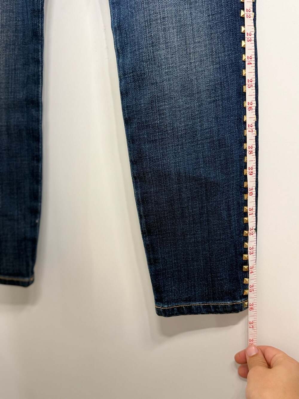New Current/Elliott The Stiletto Studded Skinny Jeans Size 26 - Picture 7 of 10